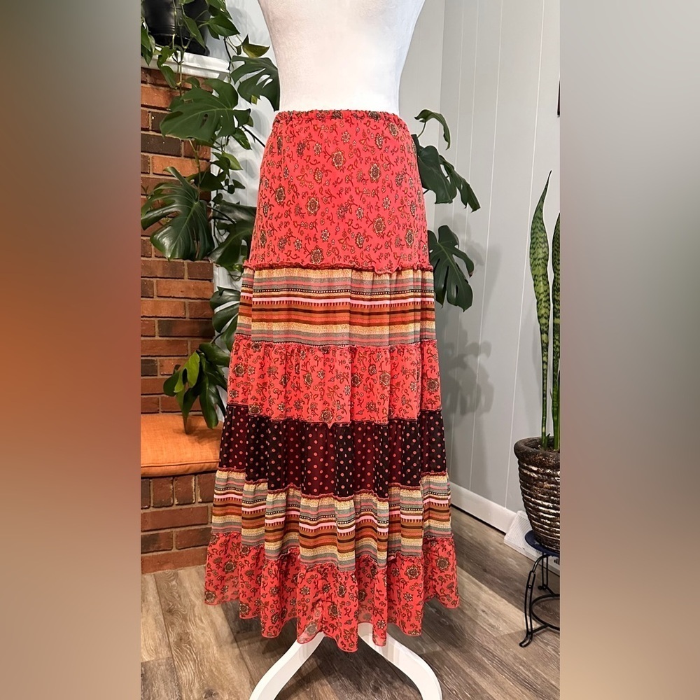 🛍️ Goodclothes Gypsy Hippie tiered skirt Size Large excellent condition